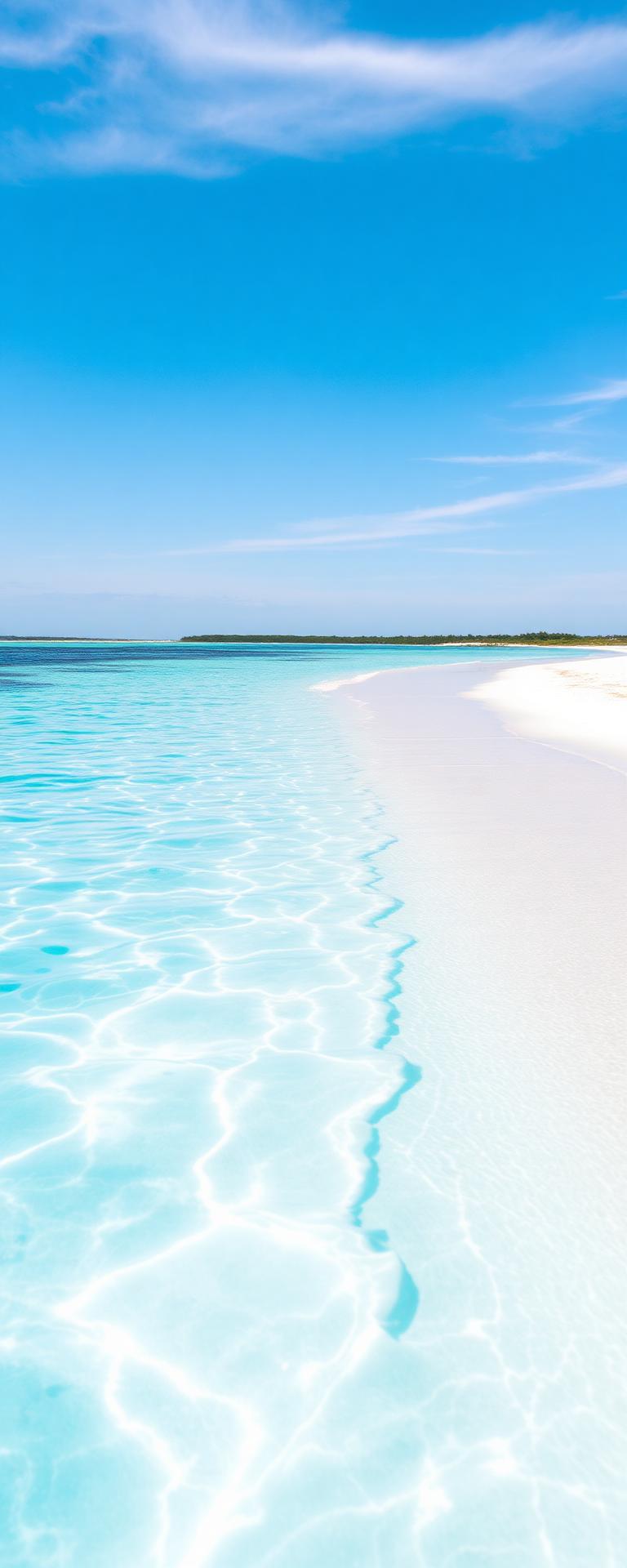 Clear turquoise water along a Florida sandbar